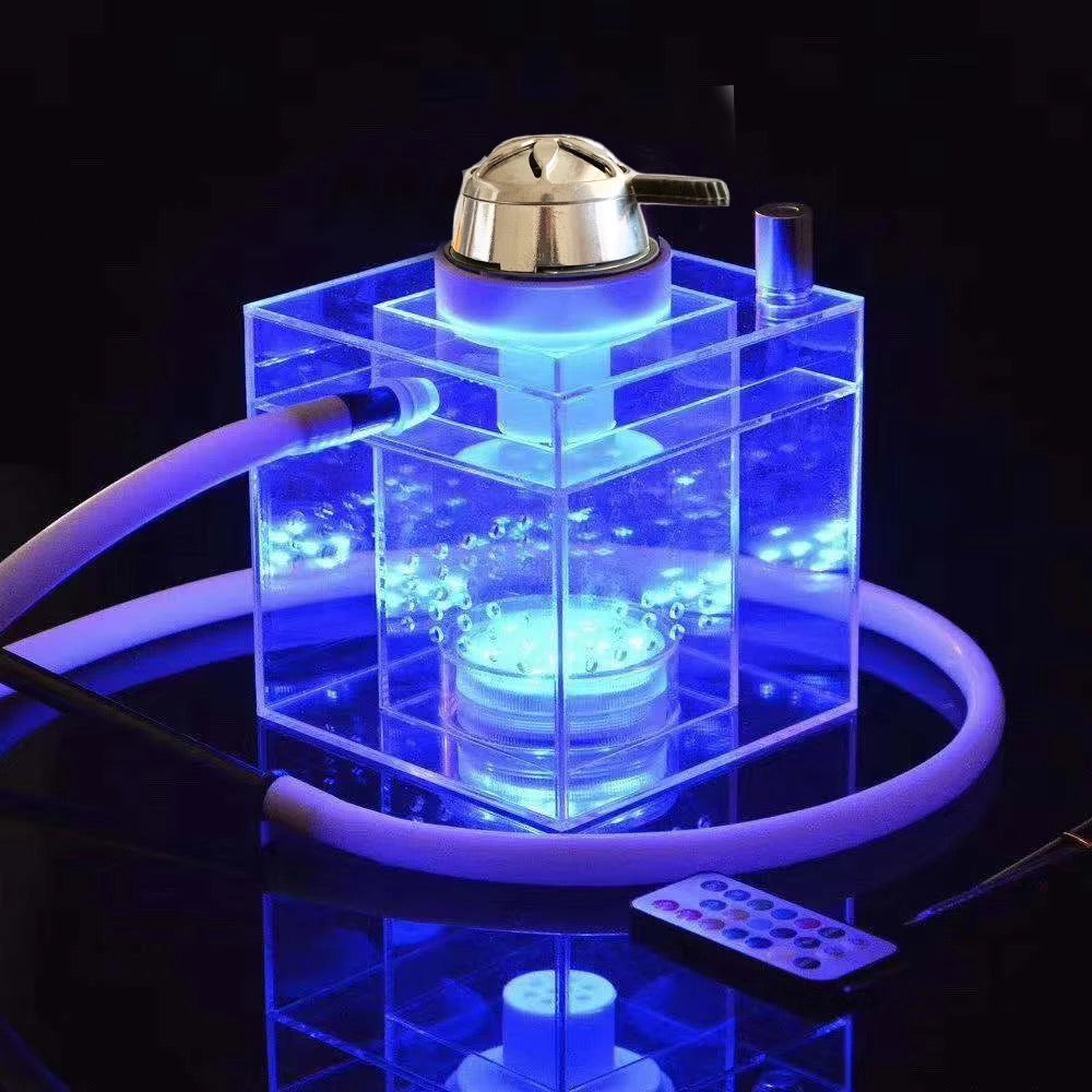 Juego de cubos de cachimba de acrílico con luces LED