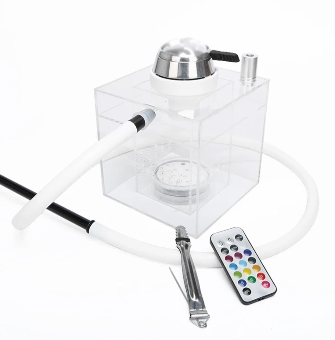 Juego de cubos de cachimba de acrílico con luces LED
