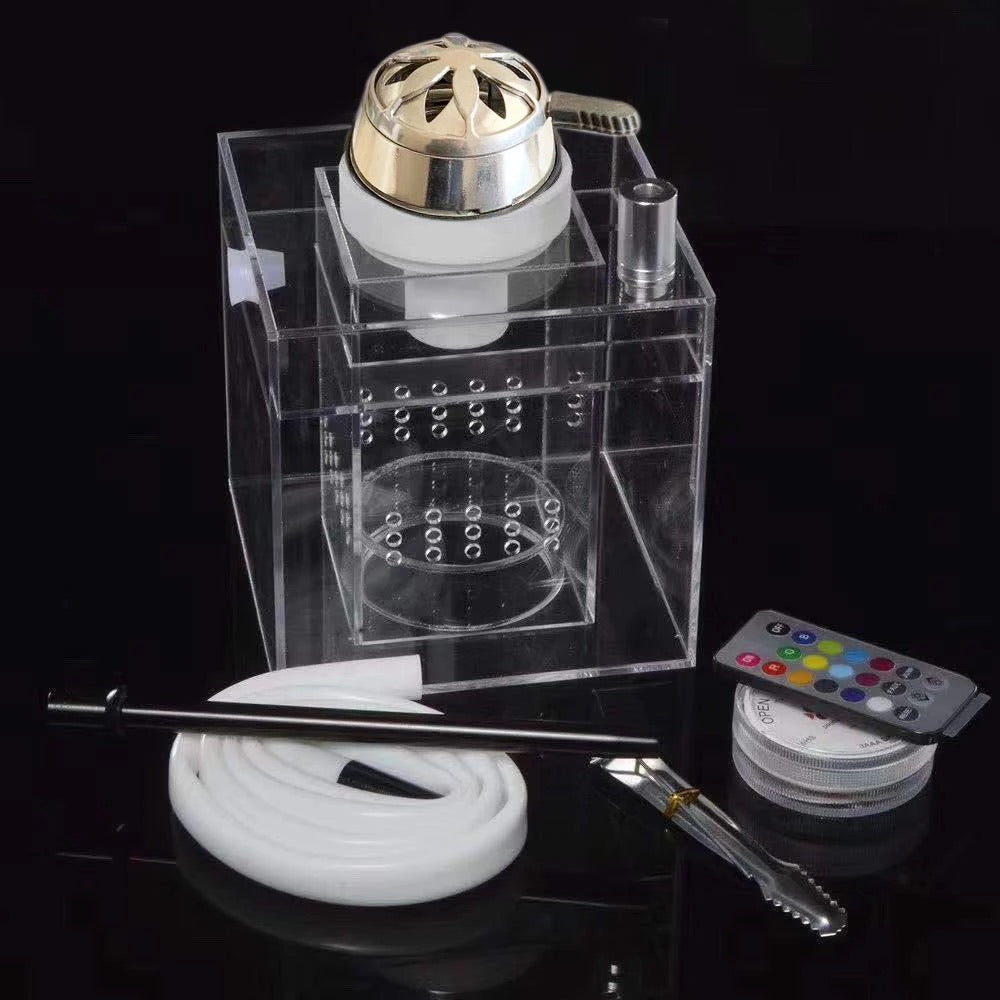 Juego de cubos de cachimba de acrílico con luces LED