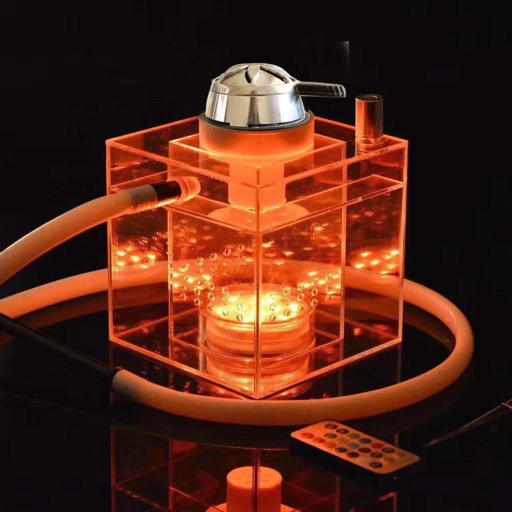 Juego de cubos de cachimba de acrílico con luces LED